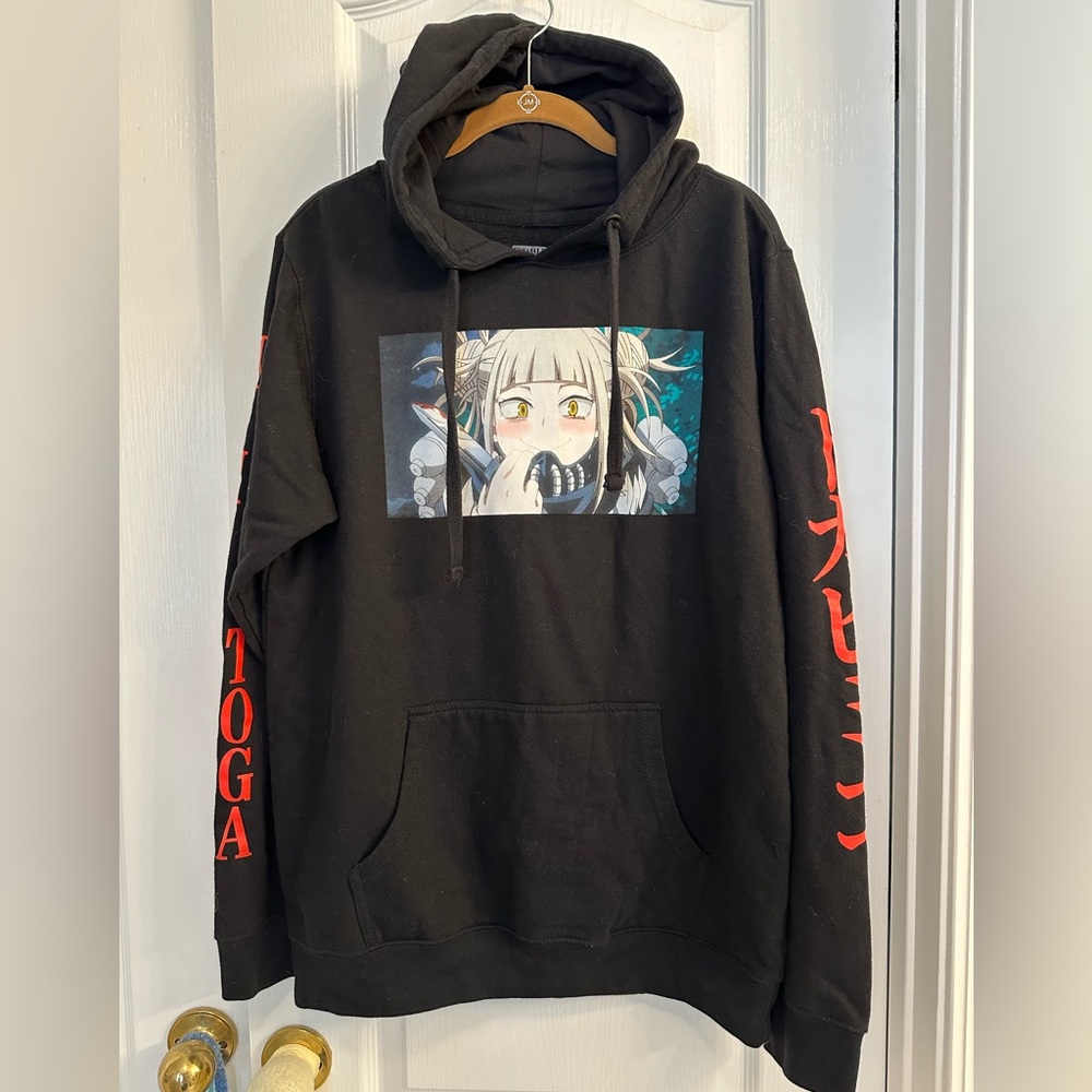 My Hero Academia Himiko Toga Mens Medium Black Long Sleeve Hoodie Cotton Blend